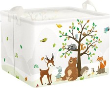 Woodland Animals Bear Fox Raccoon Tree Baby Gift Storage Basket Large Deer