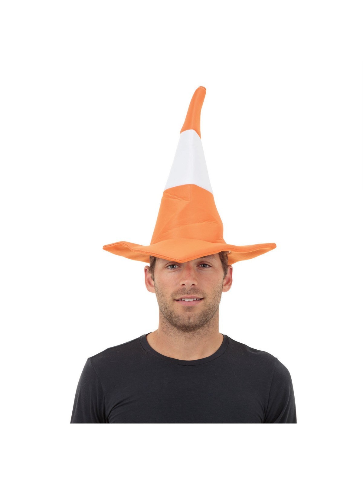 Traffic Cone Hat Orange Road Cone Funny Fancy Dress Costume Accessory Adults