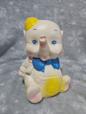 Vintage 1961 Edward Mobley Squeak Toy Elephant Arrow Rubber  Plastic Co