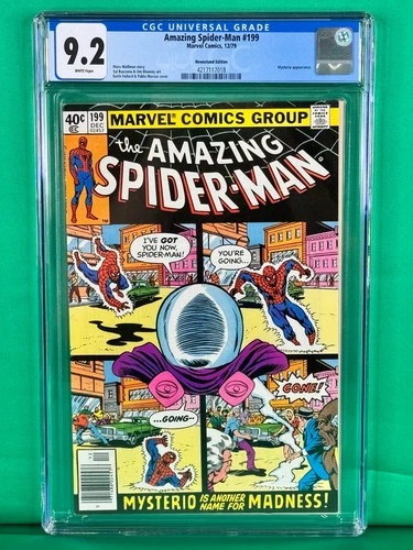 MARVEL COMICS CGC 9.2 AMAZING SPIDER MAN 199 WHITE PAGES 12/79