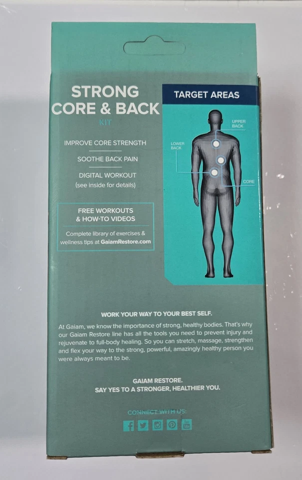 Gaiam Restore Fuerte Núcleo y Espalda, Kit de Fuerza y Flexibilidad. Foto 2 de 3