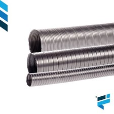 TUBO FLESSIBILE ESTENSIBILE ALLUMINIO PER CAPPA CUCINE FORNI STUFE da 75 a 300