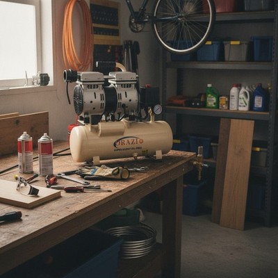 Luftkompressor 9L 550W leise tragbar ölfrei 116 PSI für Werkstatt, Garage,...
