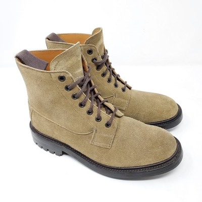 Tricker's L5677 Camilla Plain-Toe Derby Boot Khaki Suede (EU 38,5 UK 5,5 Fit 4)