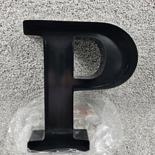 Will's Wine Cork Holder Metal Monogram Letter P Wall Decor Black Home Gift New