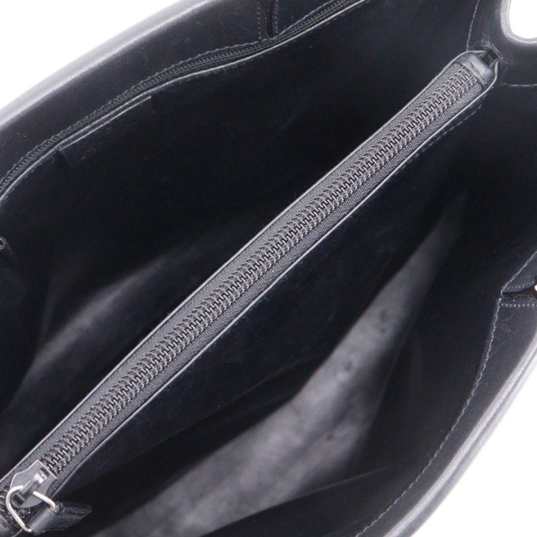 Gucci Calf Leather Black Tote Bag Women's Handbag Used, 27cm thumbnail 6