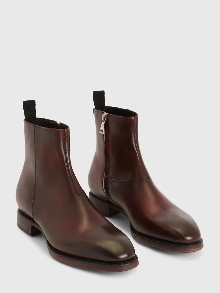 John Varvatos Zip Leather Upper Boots for Men for Sale  display picture 3