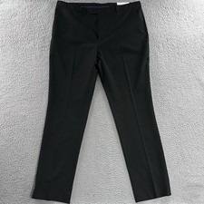 Vince Camuto Mens Pants Black Size 42x32 Dress Pant Stretch Polyester Blend