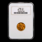US 1 Cent Wheat 1938 NGC MS-67 RD