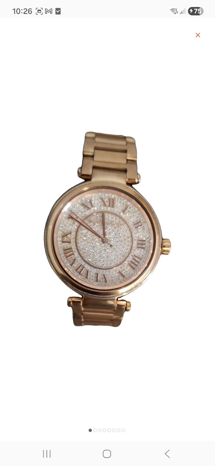 Montre Michael Kors quartz cadran noir bracelet acier étanchéité 10 ATM