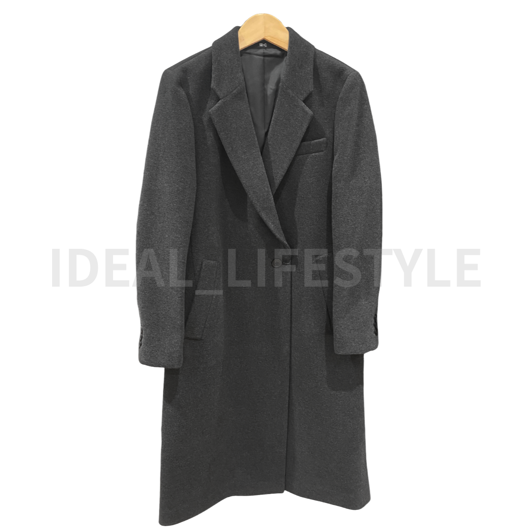 UNIQLO :C Long Coat S-3XL Dark Gray Black Dark Brown Relaxed Women