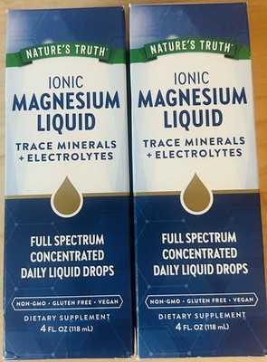 Ionic Magnesium Liquid 4 Oz | Trace Minerals & Electrolytes | by Nature's Truth 