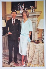 Oversized Postcard Prince Charles Princess Di...