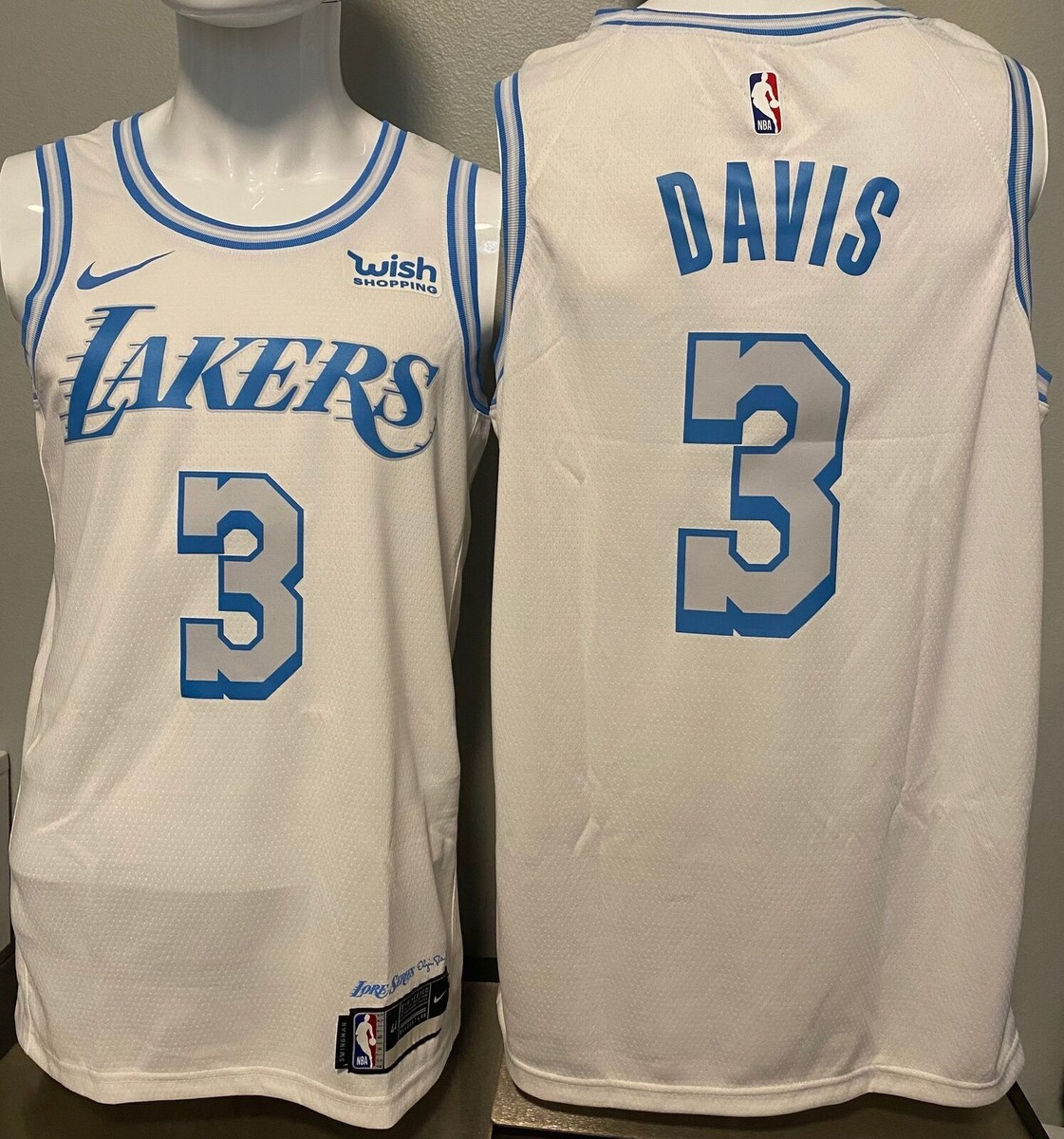 Nike Los Angeles Lakers Davis ユニフォーム ANTHONY DAVIS Los Angeles LAKERS Nike WISH Purple KOBE KB
