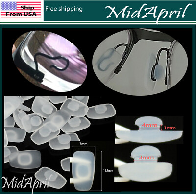 Eyeglass NOSE PADS (Rectangle) High Quality SILICONE push in eye glass US Seller