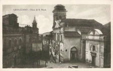 Postcard Italy Genazzano Chiesa di S Nicola Church RPPC Real Photo
