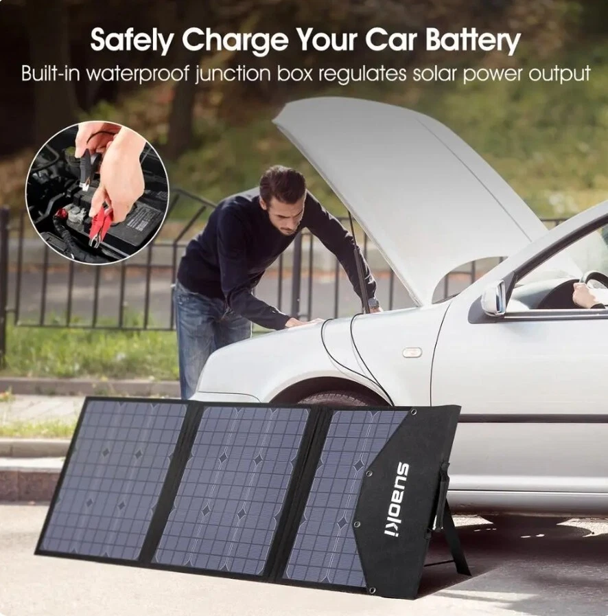 suaoki SCB-120 120w ソーラーパネル SUAOKI SCB-120 Portable Foldable 120W Solar 3 Panel Power