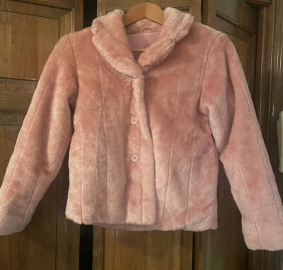 pink reversible faux fur and leather womens coat size S | eBay