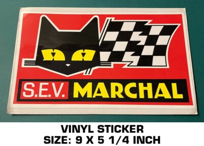 S.E.V. MARCHAL VINYL STICKER DECAL 24 HOURS LEMANS - GT40-VINTAGE RACING-SCCA