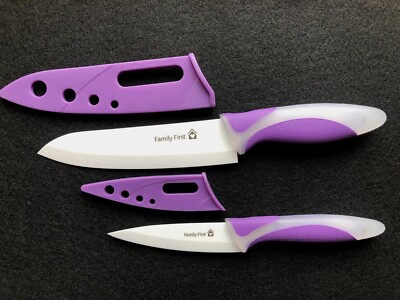 Ceramic Knife Set  6 ''Chef Knife  and 4'' Paring Knife with Extra Thicker Blade