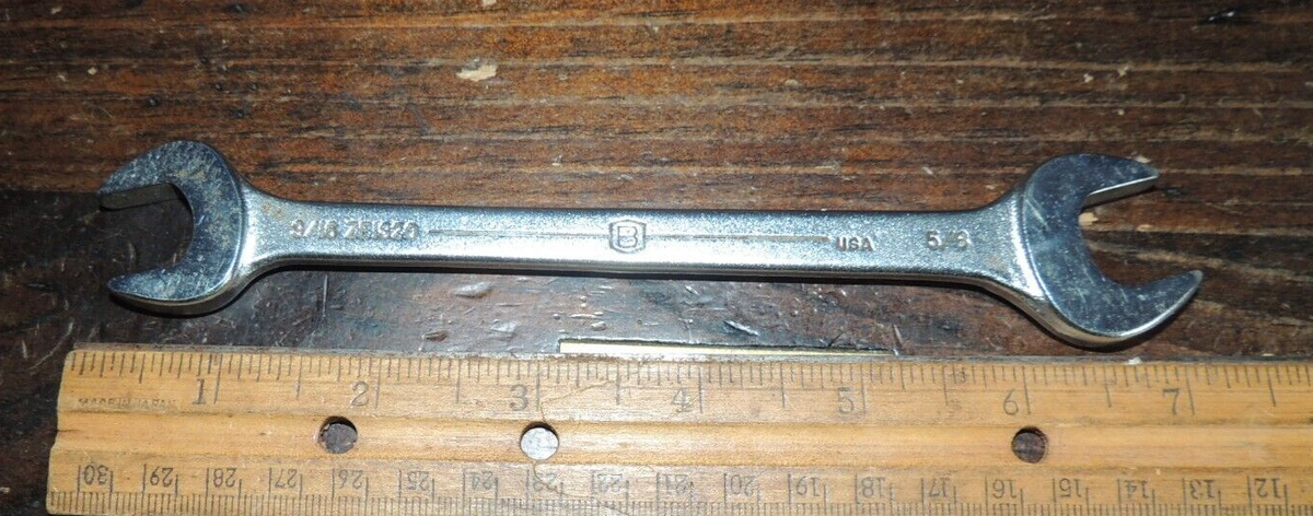Vintage ZE1820 Bonney OPEN WRENCH 9/16” X 5/8”, 