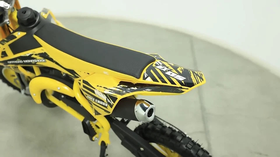 Bicicleta de cross 49cc 2 tiempos para niños - Pit Bike todoterreno gasolina (doble escape) Foto 4 de 4