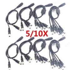 DC 12V 1 female to 2 3 4 5 6 8 way male Power Splitter cable CCTV led Strip CB1