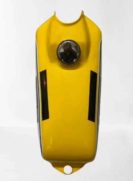 APTO PARA Tanque Yamaha DT 175 Enduro Pintado Amarillo 1975 a 1977 y Tapa Foto 4 de 4