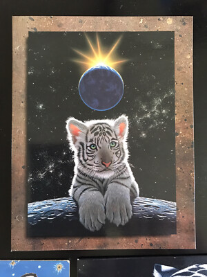 2 Pocket School Folder White Tiger Art | eBay