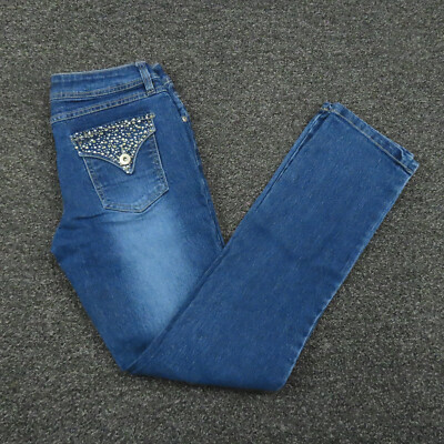 Sizzle Jeans Womens Size 7 Blue Regular Fit Straight Cut Denim Casual Ladies