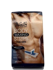 Nad's for Men Body Waxing Strips New Improved Fromula, 20 Count