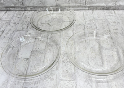 Vintage Fire King and Pyrex Glass Pie Pan Plates Lot Of 3 Holiday Baking Cookies