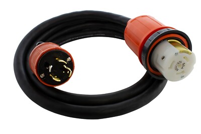 50ft 30 Amp NEMA L14-30P to NEMA SS2-50R Transfer Switch Power Cord by AC WORKS 
