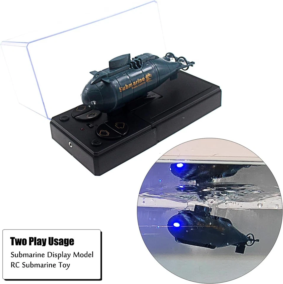 Mini RC Submarine Toy Boat 6CH Remote Control Gift for Kids - Watercraft for Fun - Image 3 of 4