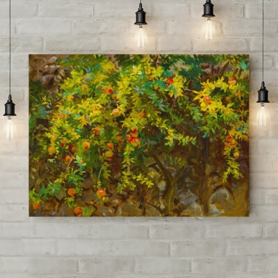 Granatäpfel - Mallorca von John Singer Sargent - Wandbild auf Leinwand gerollt
