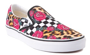 vans checkerboard with roses