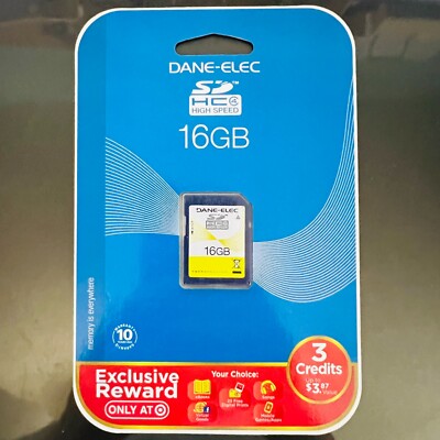 Dane-Elec 16GB SDHC Memory Card Class 4 High Speed New