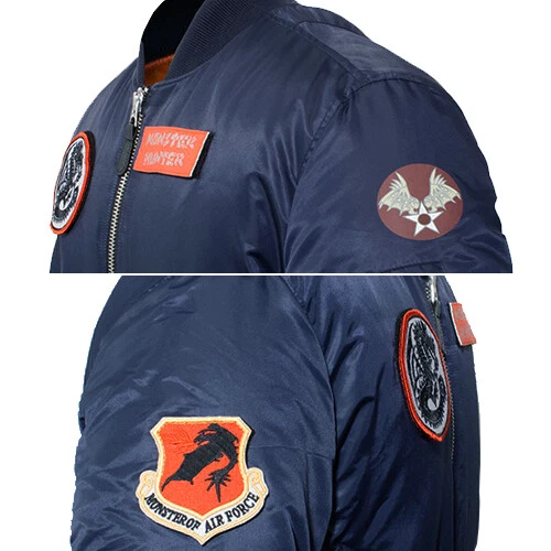 Monster Hunter MA-1 for PATCH Jacket Blue Capcom Japan Limited image 4