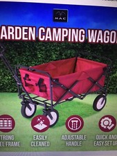 Wagon Cart Red Collapsible Folding Outdoor Utility Garden Camping Mac Sports