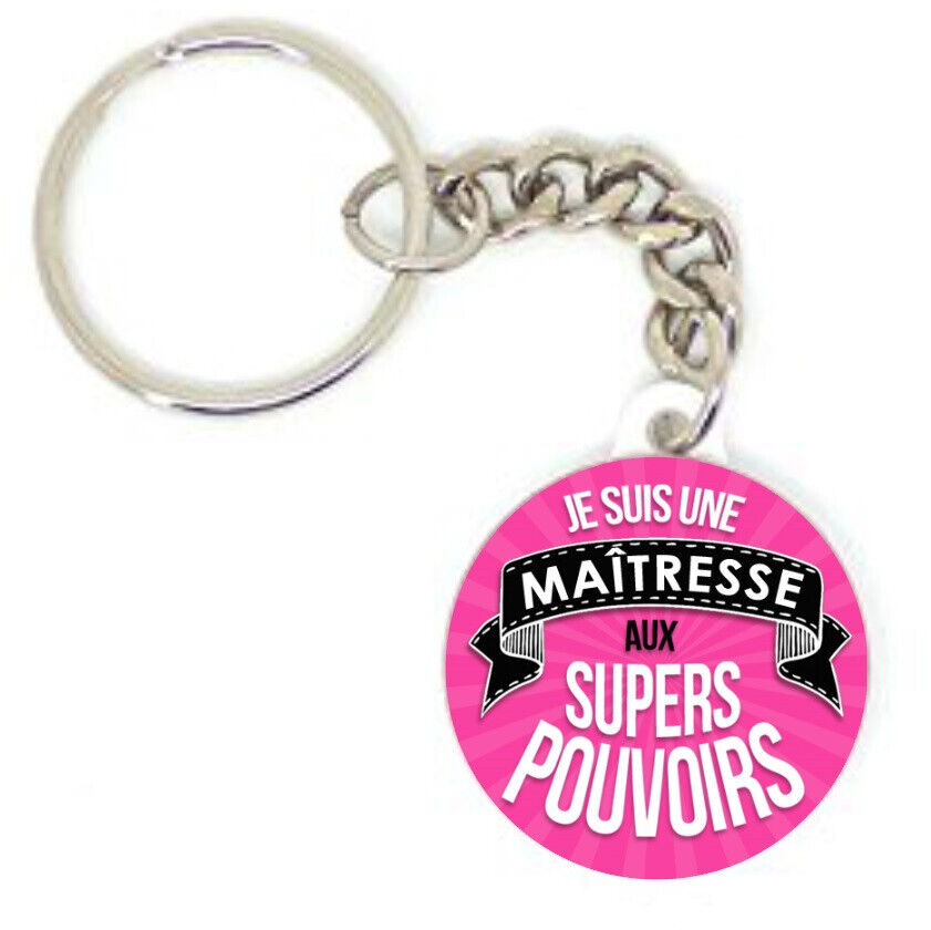 I Am a Super Powered Mistress Badge Keychain Gift Idea