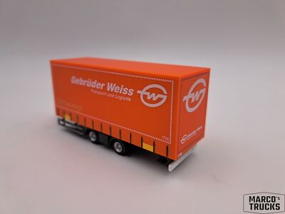 Herpa Jumbo-Anhänger tandem Festaufbau ''Gebrüder Weiss'' aus 316149 /HN2352-6