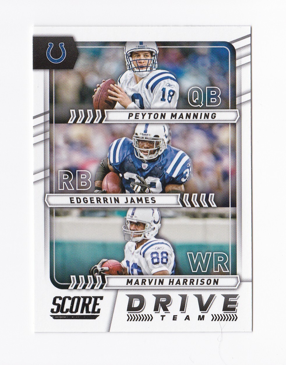 2017 Score Drive Team #19 Peyton Manning Marvin Harrison Edgerrin Colts Vols