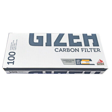 100 GIZEH Carbon Zigarettenhülsen / Filterhülsen / Hülsen Aktivkohle