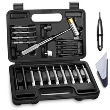 BESTNULE 24pc Punch Set with Hammer Roll Pin Punch Tweezers Wipes