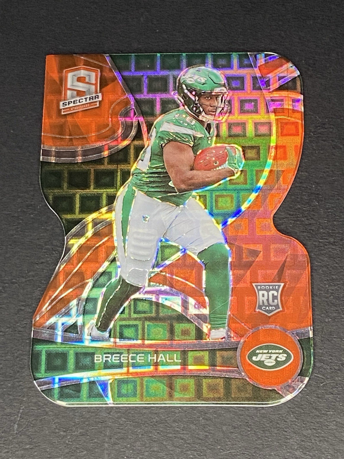 2022 Panini Spectra - Rookies Breece Hall RC #141 Orange Pandora Die-Cut 6/15