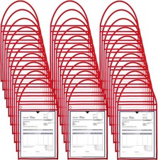50 Pack Job Ticket Holders Work Order Pockets for 9 x 12 Inch Hanging Sleeve Pla