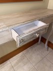 Distressed Wood Console Table, 1 Drawer Storage, Whitewashed Light Wood — photo 2