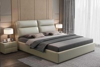 Design Bett Schlafzimmer Textil Leder Polster Hotel Moderne Betten 180X200Cm Neu