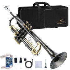 ALLSET Bb Standard Trumpet Set for Beginners   Brass Trumpet Kit with Musi