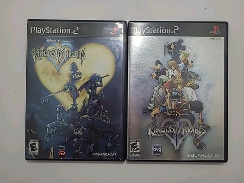 Kingdom Hearts 1 And 2 Ps2 black label Playstation 2 RPG Lot 
